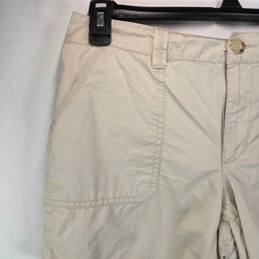 Lauren Ralph Lauren Khaki Denim Shorts Women's Size‎ 6 Flat Front Preppy Y2K
